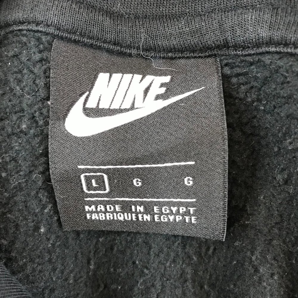 Nike Sweater Adult L Black Palm Tree Spellout Pullover Hoodie - Picture 6 of 8